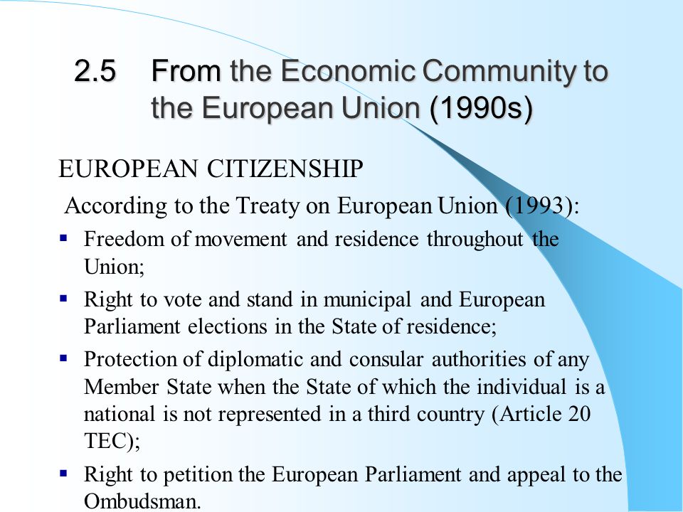 An introduction to the european union and the european economic community